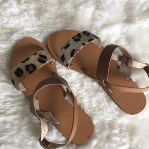 Calf Hair Leopard Print Asos Sandals